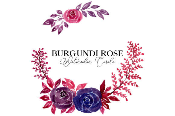 Burgundi Rose Watercolor Circle: A Versatile Creative Tool