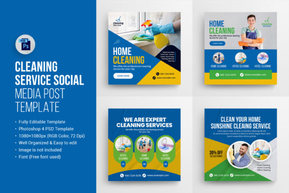 Cleaning Service Instagram Post Template: A Professional Tool for Modern Businesses