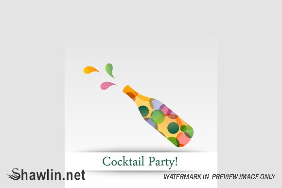 Colorful Cocktail Party Invitation Card