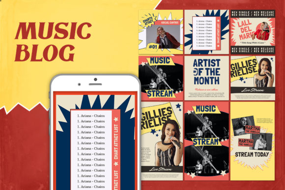 Engagement Music Instagram Templates