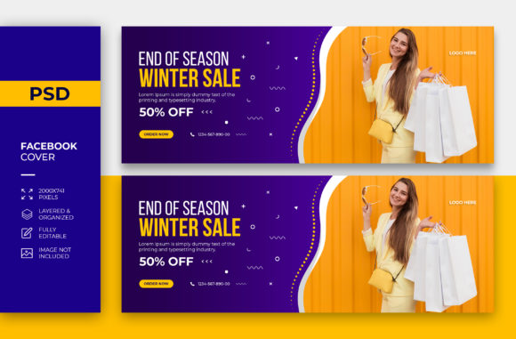 Facebook Cover Web Banner: A Professional Winter Fashion Sale Template