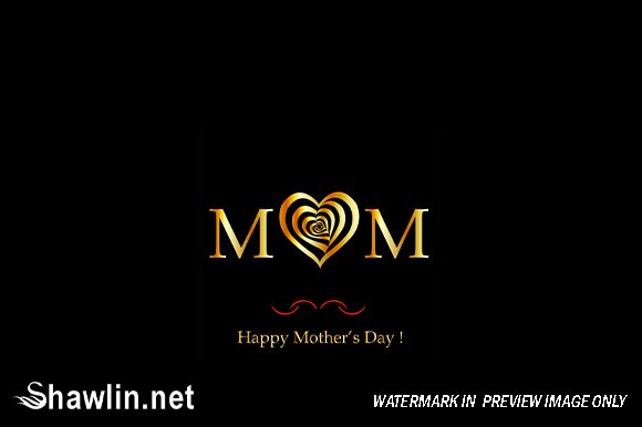 Happy Mother’s Day Card in Gold