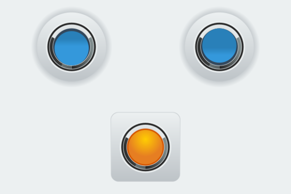 Three Glossy Push Buttons: A Modern Design Element for Web and UI UX
