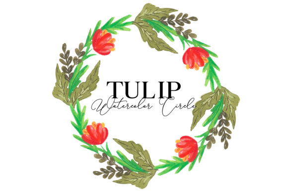 Tulips Watercolor Circle: A Creative and Versatile Design Element